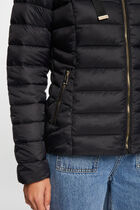 Padded jacket with hood black women