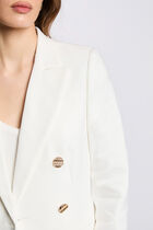 Blazer double boutonnage blanc femme