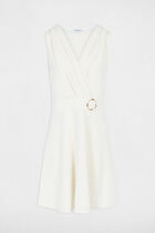 Short wrap dress cream women