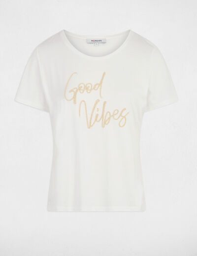 Straight t-shirt with print white women