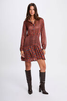 Flared short dress multicolor women