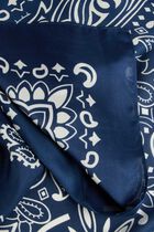 Satin scarf navy blue women