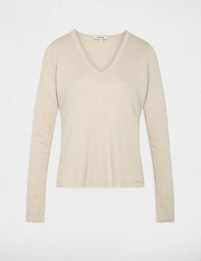 fitted v neck t shirt ivory women Fitted v-neck t-shirt ivory women