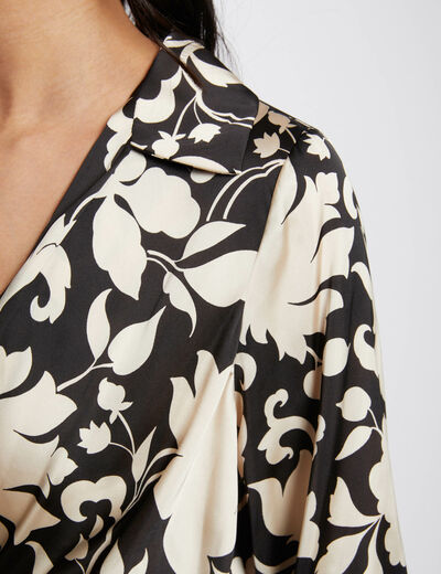 Printed long-sleeved blouse multico ladies'