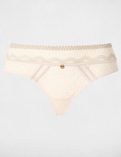 Lace shorts beige women
