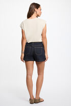 Printed t-shirt with round neck light beige women