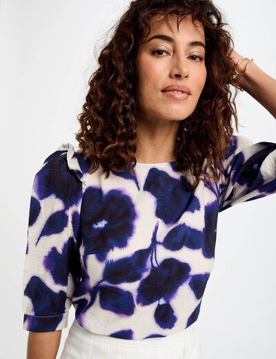 3/4-length sleeved blouse multicolor women