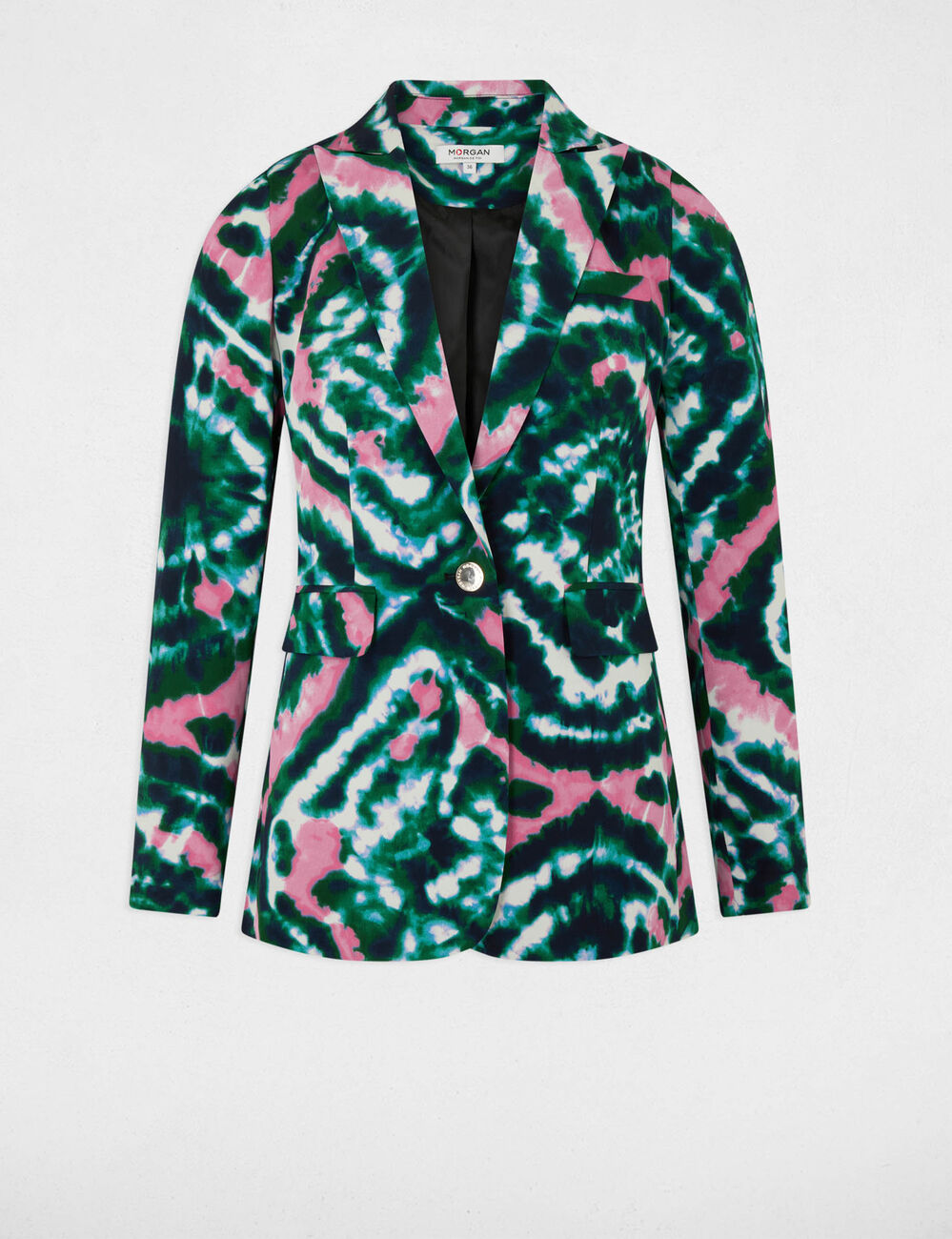 Printed loose blazer multicolored women