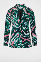Printed loose blazer multicolored women