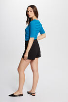 Jumper with short sleeves blue women