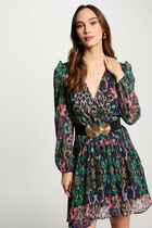 Printed mini A-line dress multicolor women