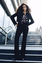 Veste courte noir femme