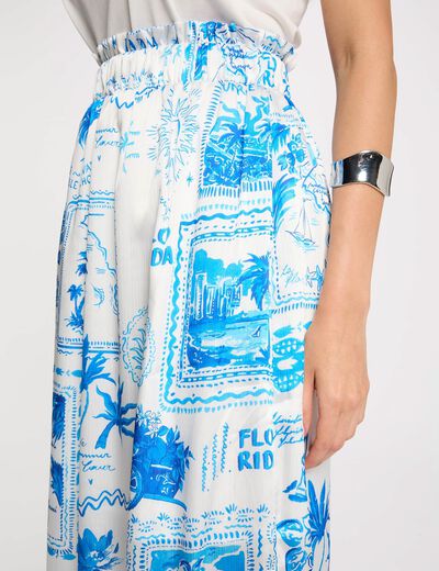 Printed maxi skirt multicolor women