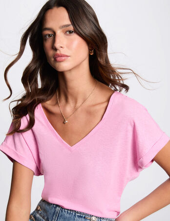 Short-sleeved t-shirt pink women