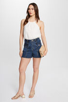 Top with halter neck ecru women