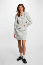 Short tweed skirt ivory women