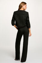 Veste courte ajustée noir femme