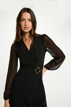 Short voile dress black women