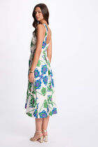 Printed A-line midi dress multicolor women