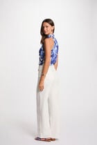 Chemise sans manches imprimée multicolore femme