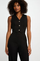 Jumpsuit with V-neck black women