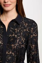 Long-sleeved shirt navy blue women