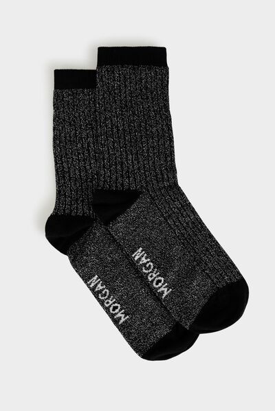 Box with 4 pairs of socks silver ladies'