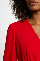Robe courte trapèze rouge femme