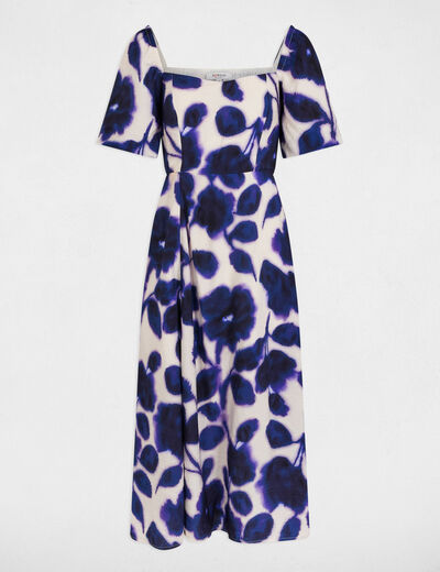 Printed maxi straight dress multicolor women
