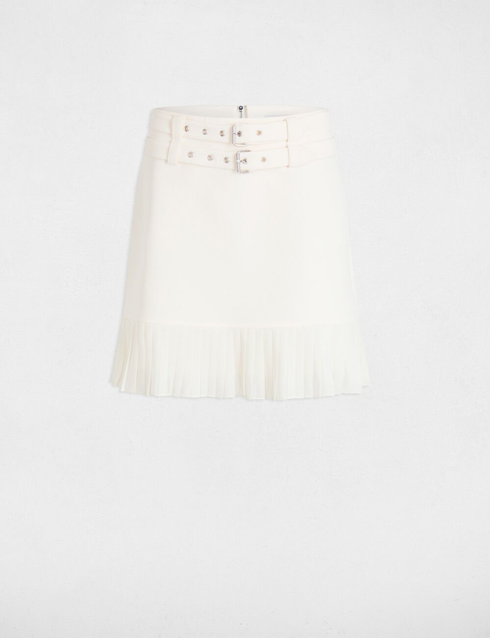 Mini skirt with fringes white women