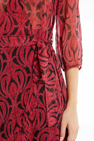Midi wrap dress with abstract print multico ladies'