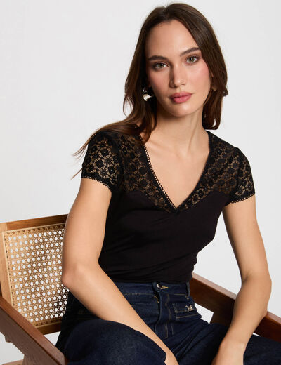 Short-sleeved t-shirt black women