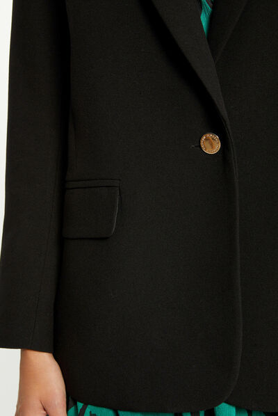 Oversize blazer black ladies'