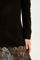 Fitted mini knitted dress black women