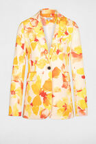 Printed waisted jacket multicolored women