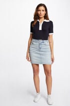 Jupe courte en jean jean bleached femme