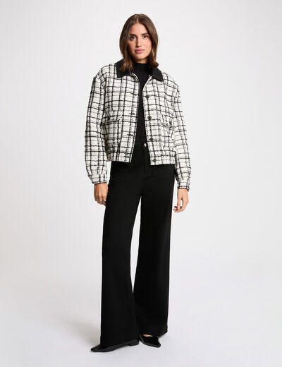 Oversized tweed jacket multicolor women