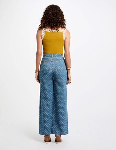 Sleeveless vest top mustard yellow women