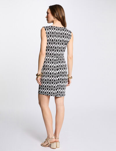 Printed fitted mini dress multicolor women