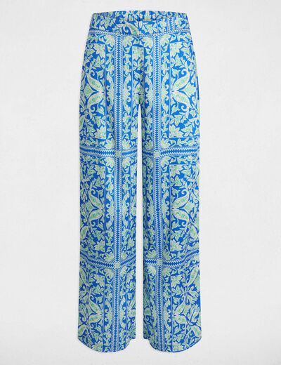 Printed wide-leg trousers multicolor women