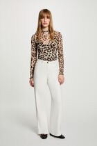 High neck t-shirt multicolor women