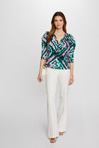 3/4-length sleeved shirt multicolored women