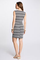 Printed fitted mini dress multicolor women