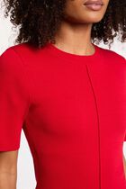 Robe courte cintr&eacute;e rouge femme