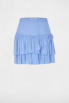 Fitted short skirt blue women