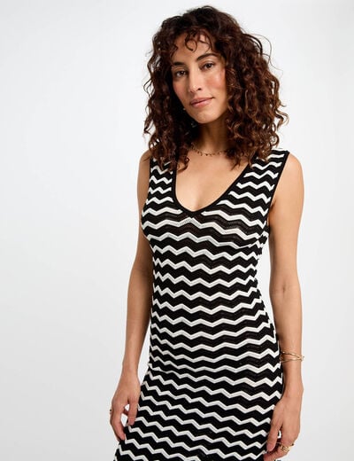 Fitted maxi knitted dress black women