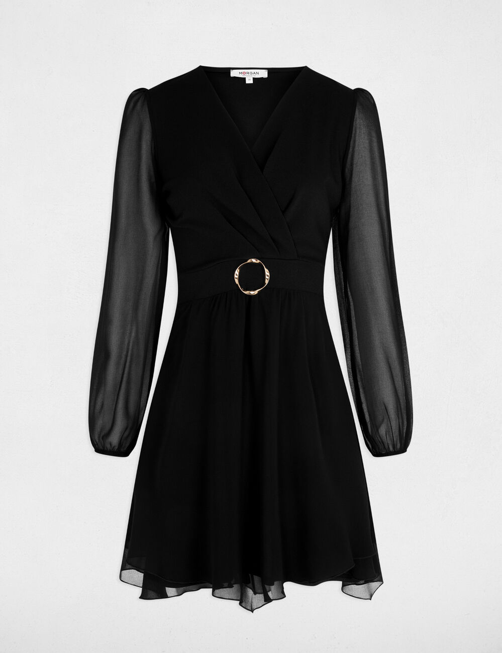 Short wrap dress black women