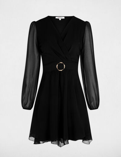 Short wrap dress black women