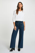 Round neck sweater white women