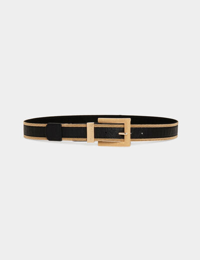 Belt with chain details black ladies'